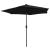 Umbrelă de soare cu LED și stâlp aluminiu, negru, 270 cm GartenMobel Dekor