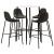 Set mobilier de bar, 5 piese, gri închis, material textil GartenMobel Dekor