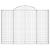Coșuri gabion arcuite 7 buc, 200x30x140/160cm, fier galvanizat GartenMobel Dekor