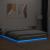 Cadru de pat cu lumini LED gri sonoma 160x200 cm lemn prelucrat GartenMobel Dekor
