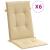 Perne scaun cu spătar înalt 6 buc. melanj bej 120x50x4cm textil GartenMobel Dekor