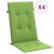 Perne scaun spătar înalt 4 buc. melanj verde 120x50x4 cm textil GartenMobel Dekor
