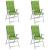 Perne scaun spătar înalt 4 buc. melanj verde 120x50x4 cm textil GartenMobel Dekor