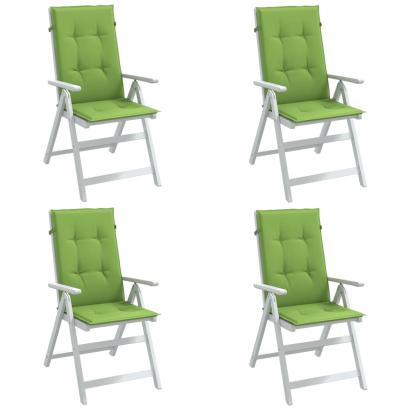Perne scaun spătar înalt 4 buc. melanj verde 120x50x4 cm textil GartenMobel Dekor