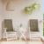 Perne scaun spătar înalt 2buc melanj gri taupe120x50x4cm textil GartenMobel Dekor