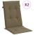 Perne scaun spătar înalt 2buc melanj gri taupe120x50x4cm textil GartenMobel Dekor