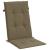 Perne scaun spătar înalt 2buc melanj gri taupe120x50x4cm textil GartenMobel Dekor