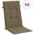 Perne scaun spătar înalt 6buc melanj gri taupe120x50x4cm textil GartenMobel Dekor