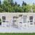 Perne scaun spătar mic 4 buc. melanj antracit 100x50x4cm textil GartenMobel Dekor