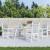 Perne scaun cu spătar scund 4 buc. melanj gri 100x50x4cm textil GartenMobel Dekor