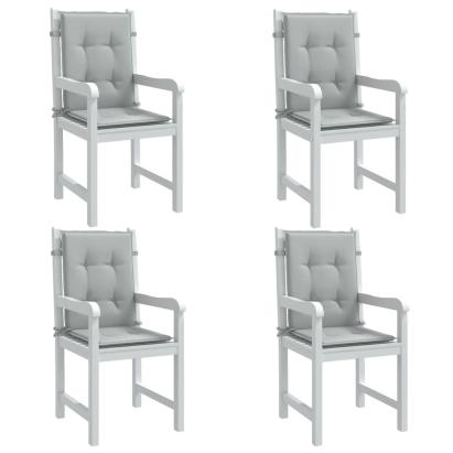 Perne scaun cu spătar scund 4 buc. melanj gri 100x50x4cm textil GartenMobel Dekor
