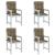 Perne scaun cu spătar mic 4 buc. melanj taupe 100x50x4cm textil GartenMobel Dekor