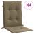 Perne scaun cu spătar mic 4 buc. melanj taupe 100x50x4cm textil GartenMobel Dekor