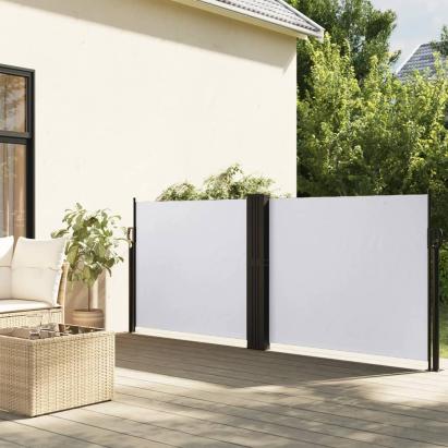 Copertină laterală retractabilă, alb, 100 x 600 cm GartenMobel Dekor