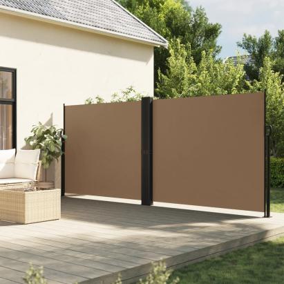 Copertină laterală retractabilă, gri taupe, 160 x 600 cm GartenMobel Dekor