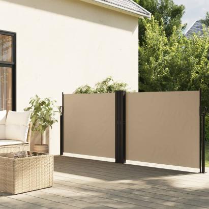 Copertină laterală retractabilă, bej, 120 x 1000 cm GartenMobel Dekor
