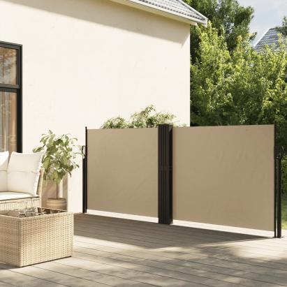 Copertină laterală retractabilă, bej, 140 x 1000 cm GartenMobel Dekor