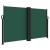 Copertină laterală retractabilă, verde închis, 140 x 1000 cm GartenMobel Dekor
