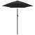 Umbrelă de soare, negru, 200 x 224 cm, aluminiu GartenMobel Dekor