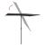 Umbrelă de soare de exterior, stâlp aluminiu, negru, 2 x 1,5 cm  GartenMobel Dekor