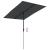 Umbrelă de soare de exterior, stâlp aluminiu, negru, 2 x 1,5 cm  GartenMobel Dekor