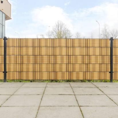Paravan pentru balcon 10 buc. maro deschis 255x19 cm poliratan GartenMobel Dekor