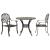 Set mobilier bistro, 3 piese, bronz, aluminiu turnat GartenMobel Dekor