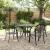 Set mobilier de grădină, 5 piese, negru, aluminiu turnat GartenMobel Dekor