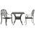 Set mobilier bistro, 3 piese, bronz, aluminiu turnat GartenMobel Dekor