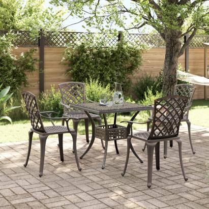 Set mobilier de grădină, 5 piese, bronz, aluminiu turnat GartenMobel Dekor