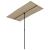 Umbrelă soare de exterior, stâlp aluminiu, gri taupe 180x110 cm  GartenMobel Dekor
