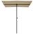 Umbrelă soare de exterior, stâlp aluminiu, gri taupe 180x110 cm  GartenMobel Dekor