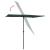 Umbrelă de soare de exterior, stâlp aluminiu, verde, 2 x 1,5 cm  GartenMobel Dekor