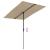 Umbrelă de soare exterior, stâlp aluminiu, gri taupe, 2x1,5 cm  GartenMobel Dekor