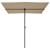 Umbrelă de soare exterior, stâlp aluminiu, gri taupe, 2x1,5 cm  GartenMobel Dekor
