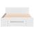 Cadru de pat cu sertar, alb, 90x200 cm, lemn prelucrat GartenMobel Dekor