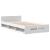Cadru de pat cu sertar, alb, 75x190 cm, lemn prelucrat GartenMobel Dekor