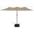 Umbrelă soare cu două capete cu LED-uri, gri taupe, 449x245 cm GartenMobel Dekor