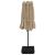 Umbrelă soare cu două capete cu LED-uri, gri taupe, 449x245 cm GartenMobel Dekor