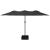 Umbrelă soare cu două capete cu LED-uri, negru, 449x245 cm GartenMobel Dekor