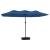 Umbrelă de soare cu două capete cu LED-uri, bleu, 449x245 cm GartenMobel Dekor