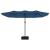 Umbrelă de soare cu două capete cu LED-uri, bleu, 449x245 cm GartenMobel Dekor
