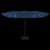 Umbrelă de soare cu două capete cu LED-uri, bleu, 449x245 cm GartenMobel Dekor