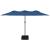 Umbrelă de soare cu două capete cu LED-uri, bleu, 449x245 cm GartenMobel Dekor