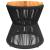 Măsuță cafea bază din sârmă negru Ø 45x44 cm, lemn masiv acacia GartenMobel Dekor