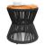 Măsuță cafea bază din sârmă negru Ø 45x44 cm, lemn masiv acacia GartenMobel Dekor