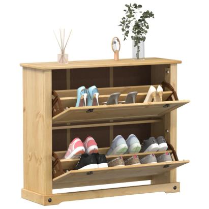 Dulap pantofi "Corona", 99x32x85 cm, lemn masiv de pin GartenMobel Dekor