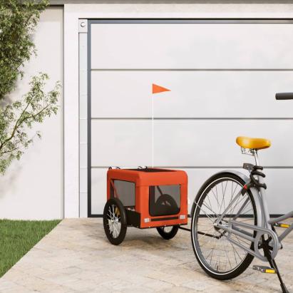 Remorcă bicicletă animale companie portocaliu/negru oxford/fier GartenMobel Dekor