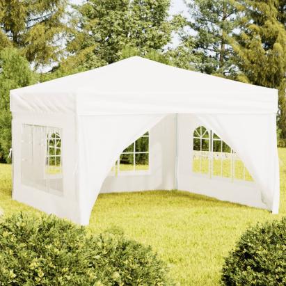 Cort pliabil pentru petrecere, pereți laterali, alb, 3x3 m GartenMobel Dekor