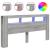 Tăblie de pat cu LED gri sonoma 200x18,5x103,5cm lemn prelucrat GartenMobel Dekor